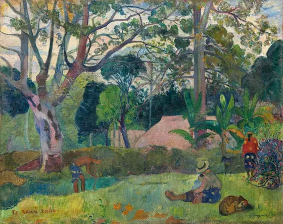 Te raau rahi (The Big Tree), Paul Gauguin, 1891, oil on jute canvas