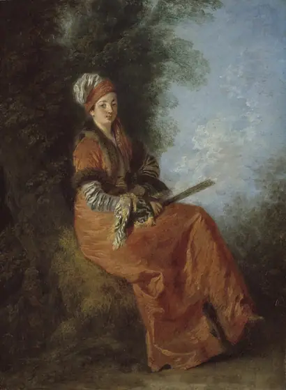 The Dreamer (La Rêveuse), Antoine Watteau, 1712–14, oil on panel