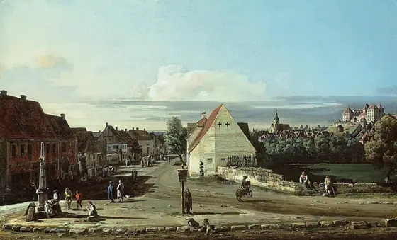 View of Pirna with the Fortress of Sonnenstein, Bernardo Bellotto, c. 1760, oil on canvas