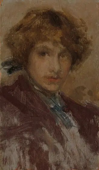 Study of a Girl's Head and Shoulders, James McNeill Whistler, 1896–97, oil on panel