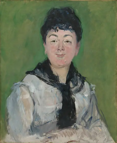 Portrait of a Woman with a Black Fichu, Édouard Manet, c. 1878, oil on canvas