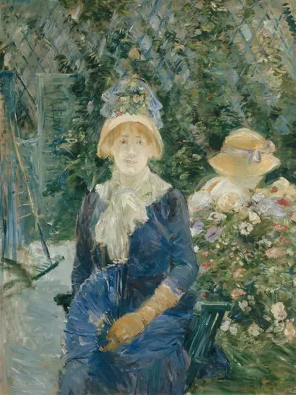 Woman in a Garden, Berthe Morisot, 1882–83, oil on canvas