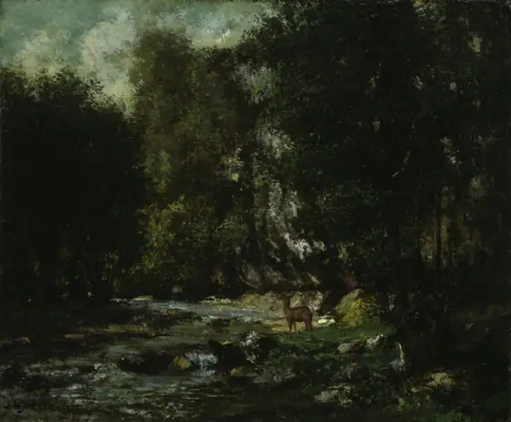 The Brook of Les Puits-Noir, Gustave Courbet, c. 1855, oil on canvas