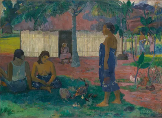 No te aha oe riri (Why Are You Angry?), Paul Gauguin, 1896, oil on jute canvas