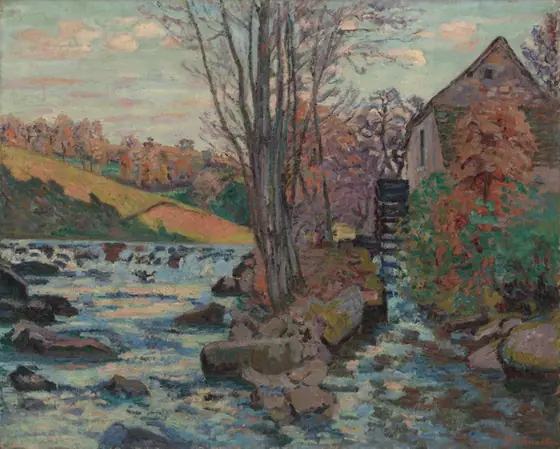 Mill of Pont Maupuit, Armand Guillaumin, c. 1900, oil on canvas