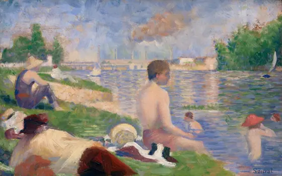 Final Study for "Bathers at Asnières", Georges Seurat, 1883, oil on panel