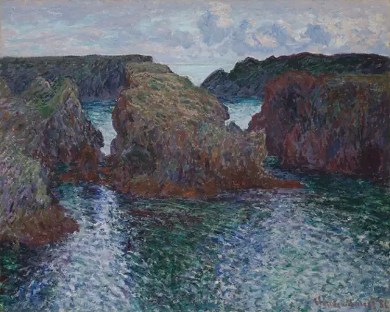 Rocks at Port-Goulphar, Belle-Île, Claude Monet, 1886, oil on canvas