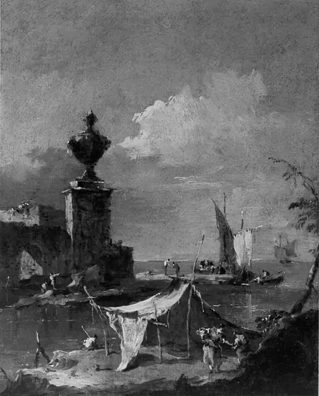 Capriccio: The Lagoon, Francesco Guardi, After 1770, oil on canvas