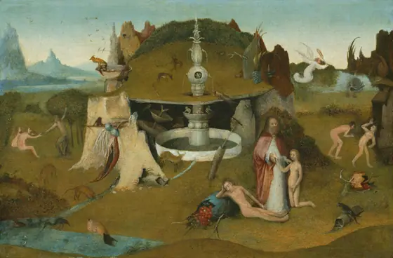 The Garden of Paradise, Hieronymus Bosch, c. 1500–c. 1520, oil on panel