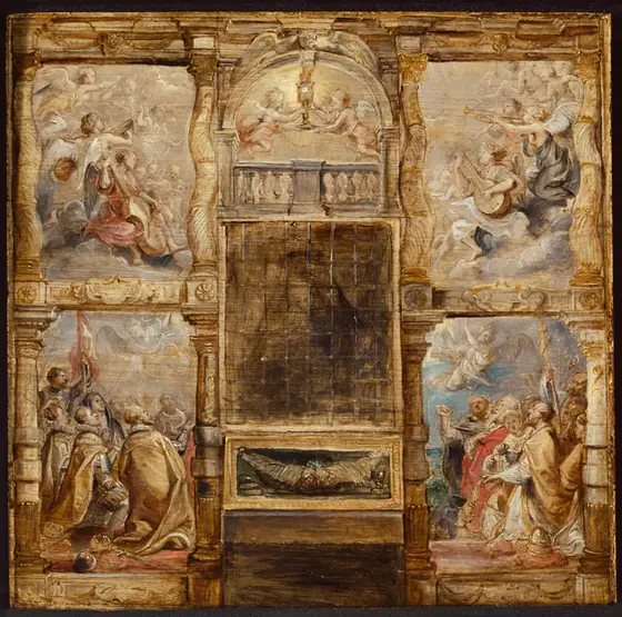 The Adoration of the Eucharist, Peter Paul Rubens, c. 1626, oil on panel