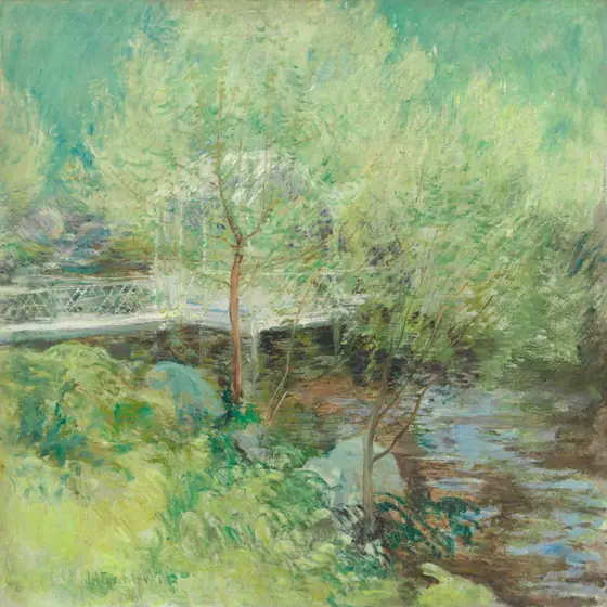 The White Bridge, John Henry Twachtman, after 1895, oil on canvas