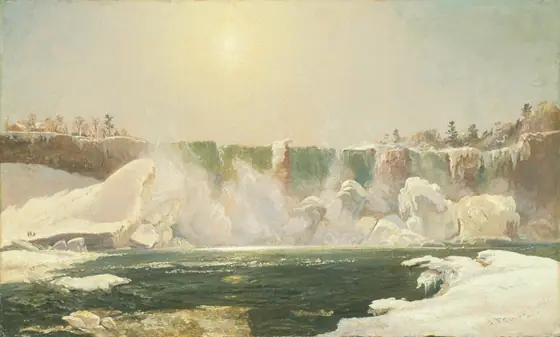 Niagara Falls in Winter, Jasper Francis Cropsey, 1868, oil on canvas