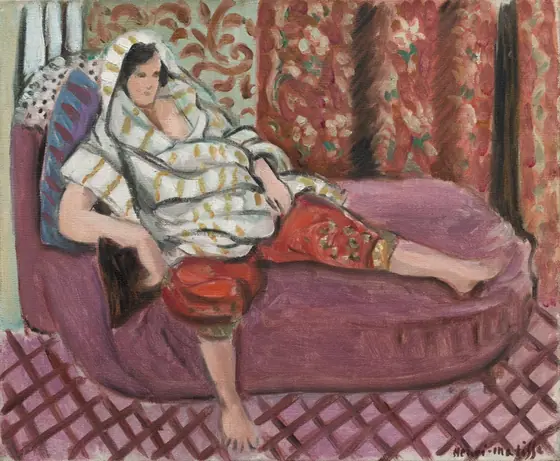 Woman on Rose Divan, Henri Matisse, 1921, oil on canvas
