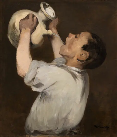 Boy with Pitcher (La Régalade), Édouard Manet, 1862–72, oil on canvas