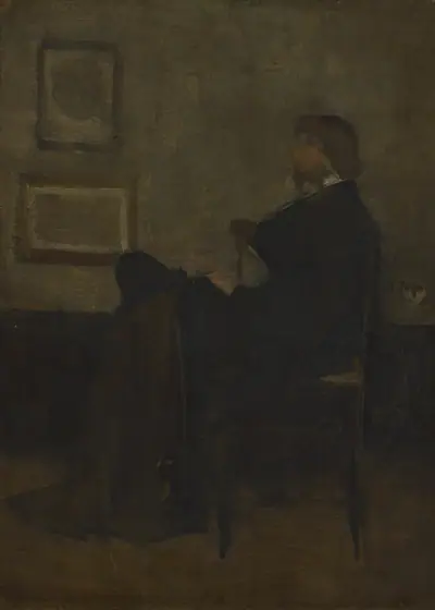 Study for "Arrangement in Grey and Black, No. 2: Portrait of Thomas Carlyle", James McNeill Whistler, 1872–73, oil on canvas