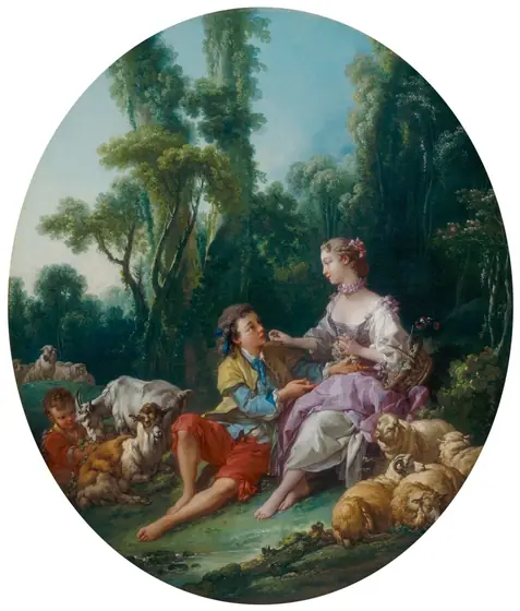 Are They Thinking about the Grape? (Pensent-ils au raisin?), François Boucher, 1747, oil on canvas