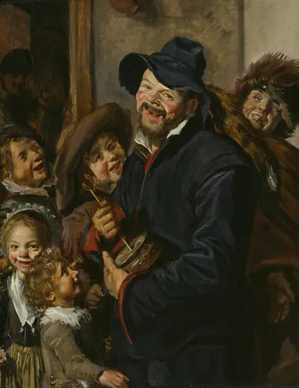 The Rommel-Pot Player, Frans Hals, c. 1630, oil on panel