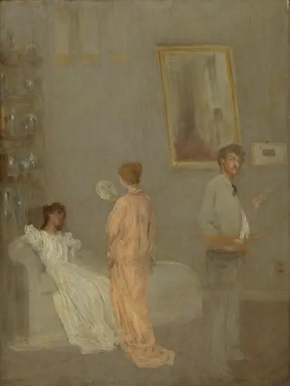 The Artist in His Studio, James McNeill Whistler, 1865–66, oil on paper mounted on panel