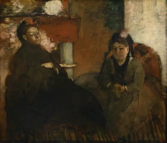 Portrait of Mme Lisle and Mme Loubens, Edgar Degas, c. 1867, oil on canvas