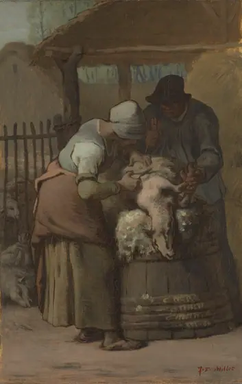 The Sheepshearers, Jean-François Millet, c. 1857–61, oil on canvas
