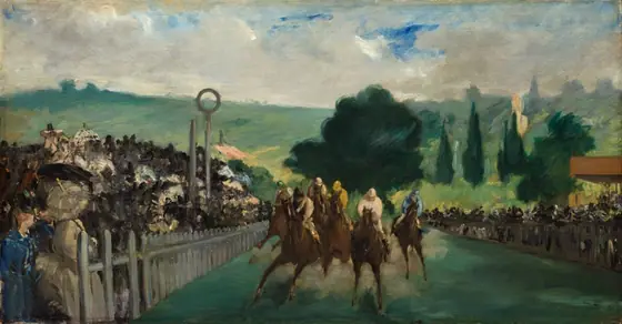 The Races at Longchamp, Édouard Manet, 1866, oil on canvas
