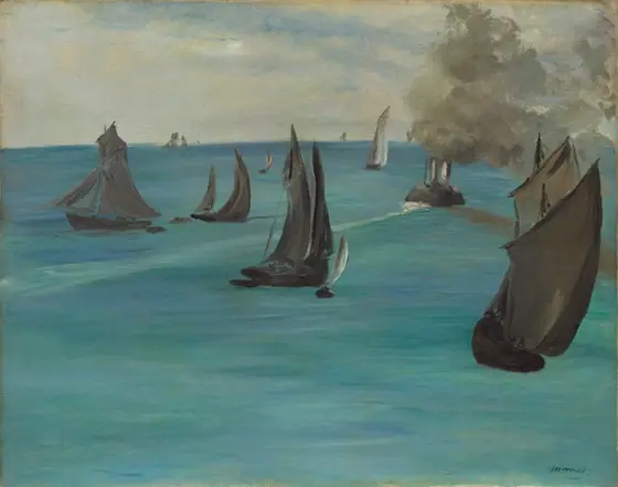 Sea View, Calm Weather (Vue de mer, temps calme), Édouard Manet, 1864, oil on canvas