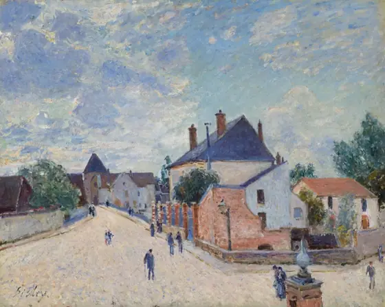 Street in Moret, Alfred Sisley, c. 1890, oil on canvas