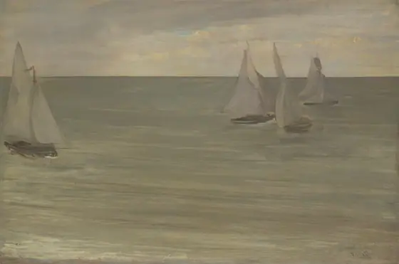 Trouville (Grey and Green, the Silver Sea), James McNeill Whistler, 1865, oil on canvas