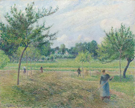 Haymaking at Éragny, Camille Pissarro, 1892, oil on canvas