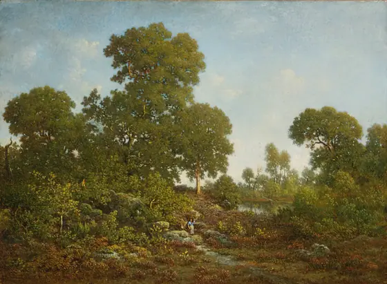 Springtime, Théodore Rousseau, c. 1860, oil on panel