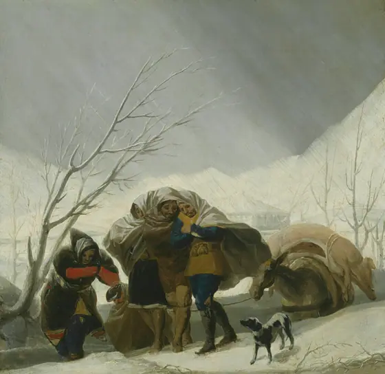 Winter Scene, Francisco de Goya, c. 1786, oil on canvas