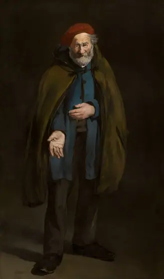Beggar with a Duffle Coat (Philosopher), Édouard Manet, 1865–67, oil on canvas