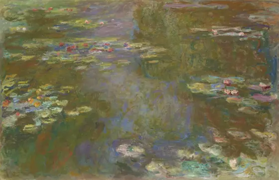 Water Lily Pond, Claude Monet, 1917–19, oil on canvas