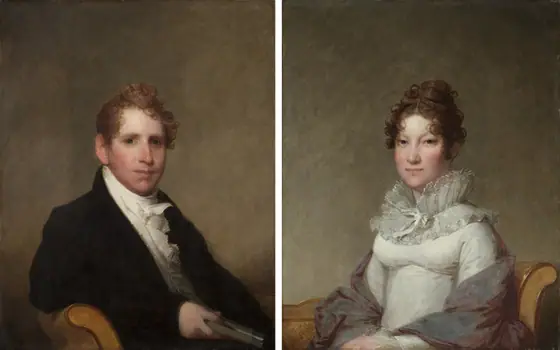 Dr. James Stuart; Mary Campbell Stuart, Gilbert Stuart, c. 1815, oil on wood