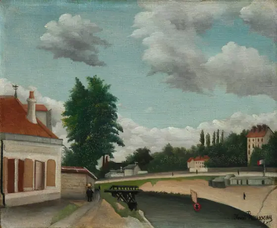 Outskirts of Paris, Henri Rousseau, c. 1897–1905, oil on fabric