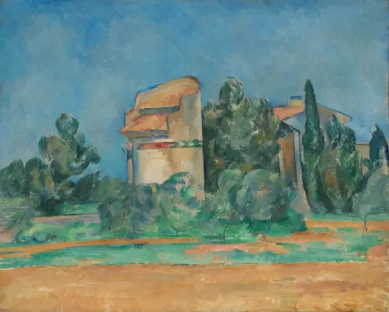 The Pigeon Tower at Bellevue, Paul Cézanne, 1890, oil on fabric