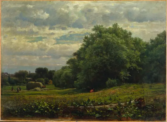 Harvest Time, George Inness, 1864, oil on canvas