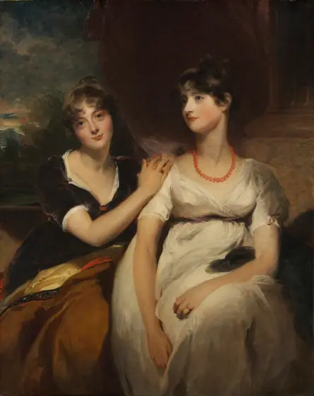 Portrait of Charlotte and Sarah Carteret-Hardy, Thomas Lawrence, 1801, oil on canvas