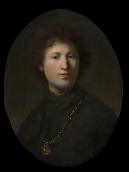 A Young Man with a Chain, Rembrandt van Rijn, c. 1629 or 1632, oil on wood