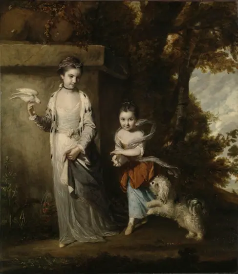 Portrait of the Ladies Amabel and Mary Jemima Yorke, Joshua Reynolds, c. 1761, oil on canvas