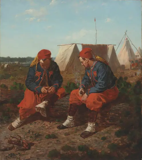 The Brierwood Pipe, Winslow Homer, 1864, oil on canvas