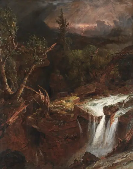 The Clove - A Storm Scene in the Catskill Mountains, Jasper Francis Cropsey, 1851, oil on canvas