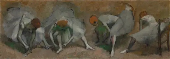 Frieze of Dancers, Edgar Degas, c. 1895, oil on fabric