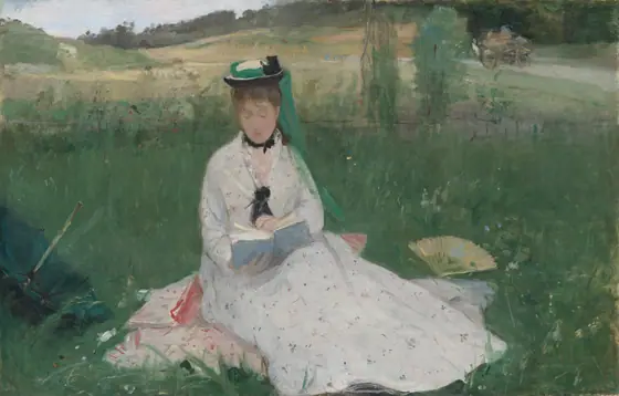 Reading, Berthe Morisot, 1873, oil on canvas