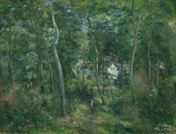 Edge of the Woods Near L'Hermitage, Pontoise, Camille Pissarro, 1879, oil on fabric