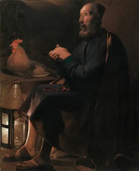 Saint Peter Repentant, Georges de La Tour, 1645, oil on canvas