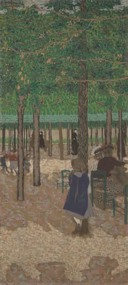 Under the Trees (from "The Public Gardens"), Édouard Vuillard, 1894, distemper on fabric