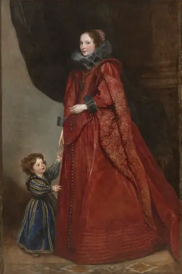 A Genoese Lady with Her Child, Anthony van Dyck, c. 1623–25, oil on canvas