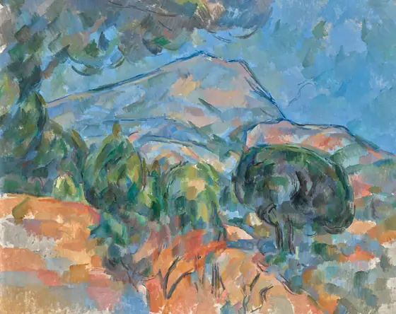 Mount Sainte-Victoire, Paul Cézanne, c. 1904, oil on fabric