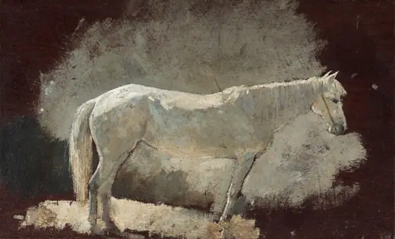 White Mare, Winslow Homer, c. 1868, oil on panel